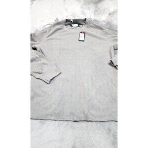 Grayers Mens Medium Gray Brawny Waffle Crew Shirt Long Sleeve 100% Cotton NWT